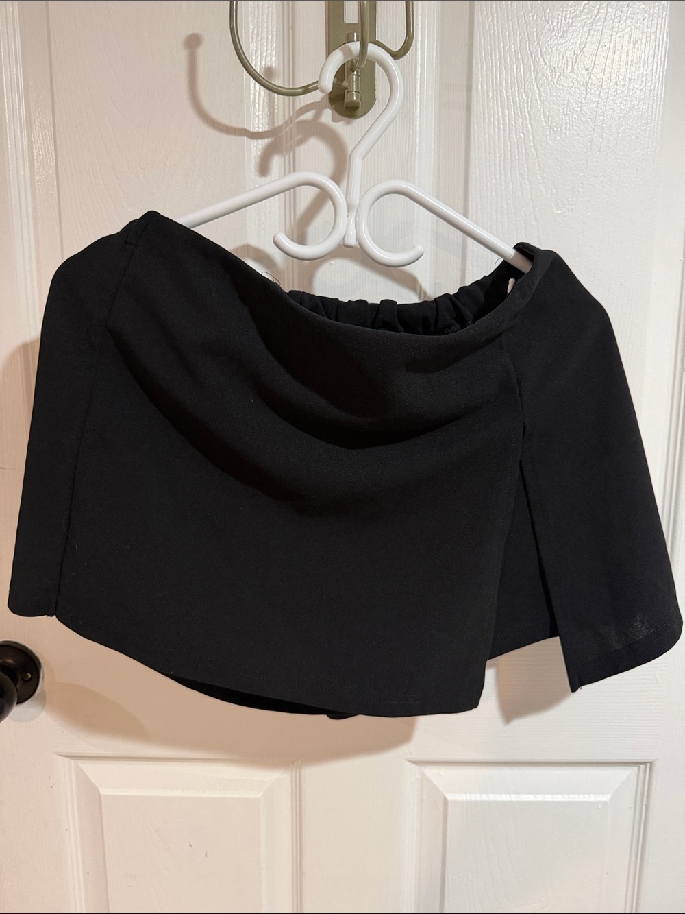 SHEIN Black Wrap Mini Skort